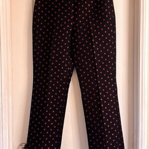 Talbots Black and Red Polka Dot Trousers